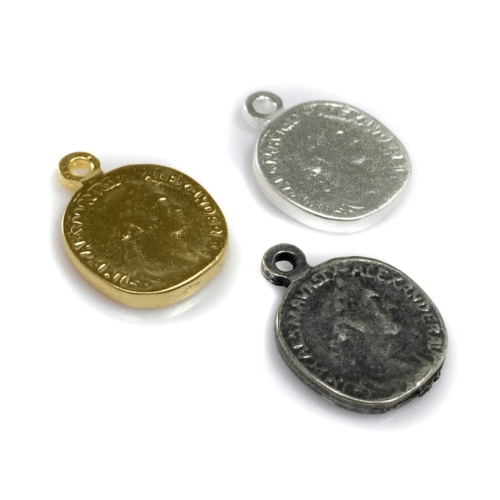 20x15mm Antique Coin Medallion Pendant 
