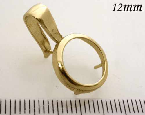 12mm Brass Bezel For Setting -Shiny Brass