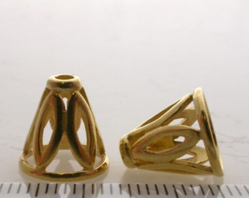 11.5x8.8mm Shiny Gold Cones