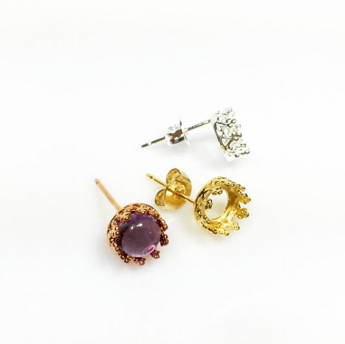 6mm Post Earring, Choose your finish.