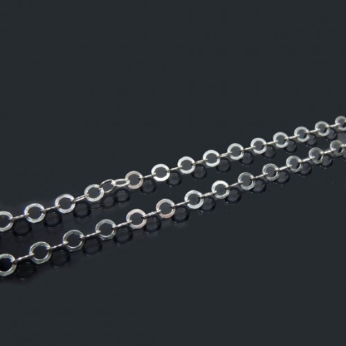 3.5mm  Sterling Silver Chain Round Flat 