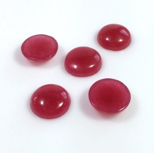 12mm Round Cherry Glass Cabochons 