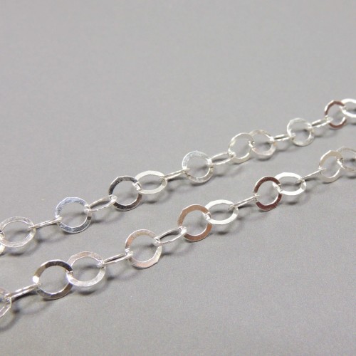5.4mm Sterling Silver Chain Round Flat 
