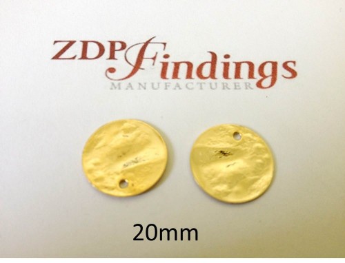 20mm Round Shiny Gold Discs