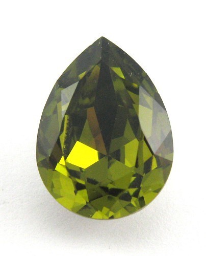 18x13mm 4320 European Crystals Pear Olivine
