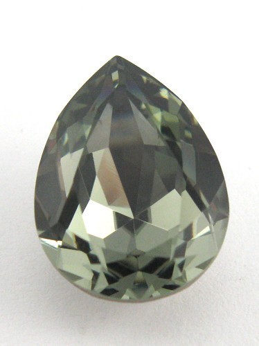 18x13mm 4320 European Crystals Pear Black Diamond