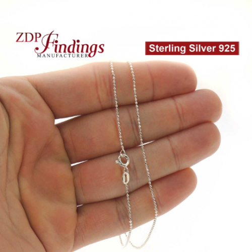 Sterling Silver 925 Finished Ball Chain