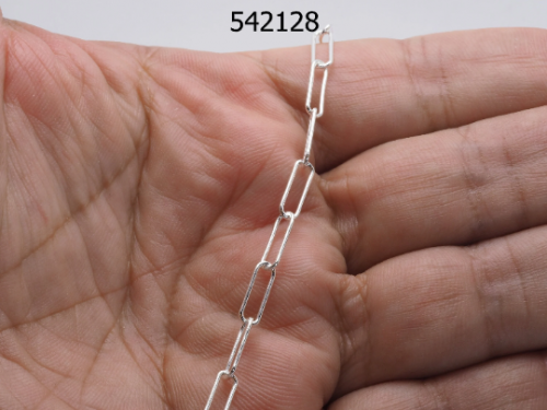 Paperclip Link Cable Chain Sterling Silver