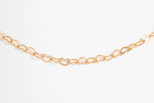 Gold Plated Heart Shaped Cable Chain