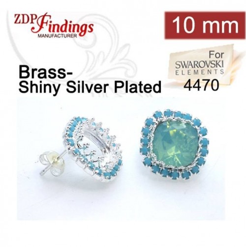 10mm 4470 European Crystals Post Rhinestone Earrings