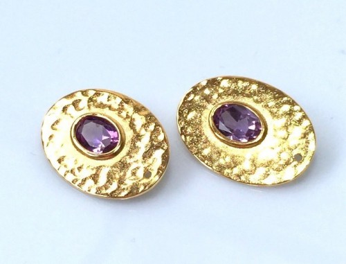 20x14mm Oval Shiny Gold Discs