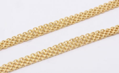 Weave Style Gold Plated Chain