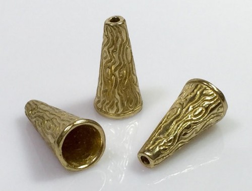 15.8x5.6mm Shiny Brass Cones