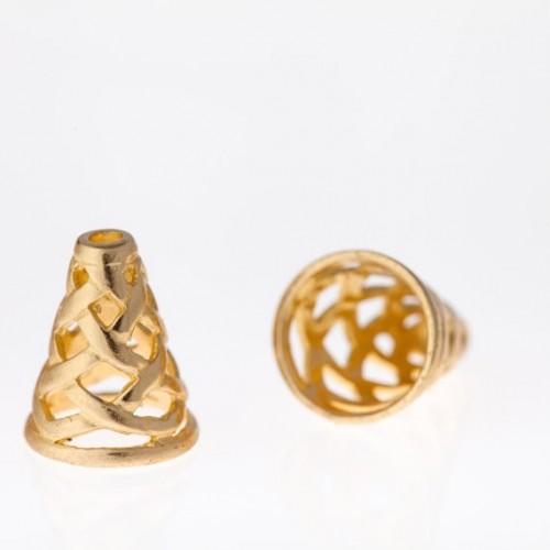 24x17mm Shiny Brass Cones