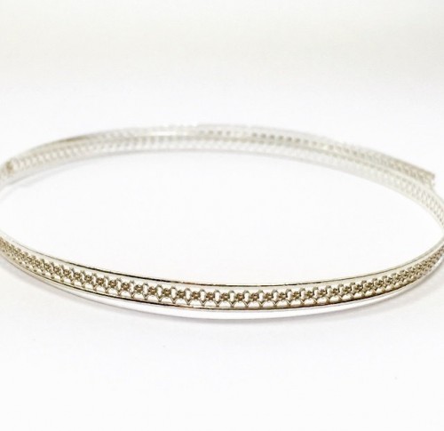 12 Inch Gallery Wire 935 Sterling Silver , 3.7x0.8mm