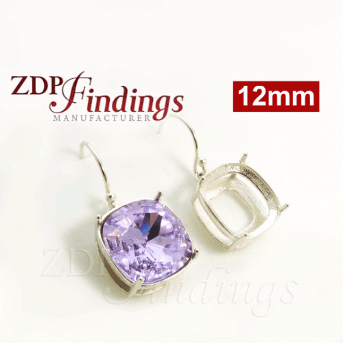 12mm Ear Wire Earring, 925 Sterling silver, Choose your finish.