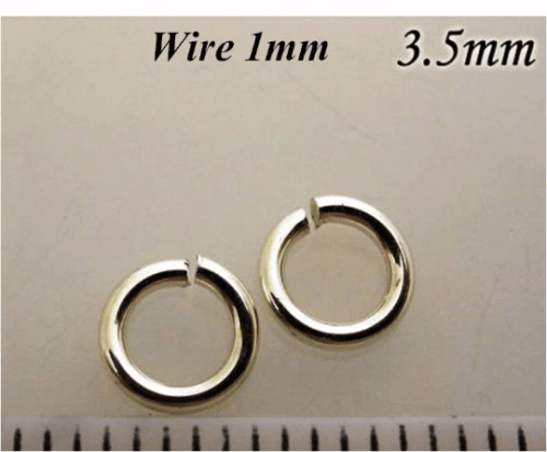 Sterling Silver 925 Jump Rings 1.mm Gauge x3.5mm ID
