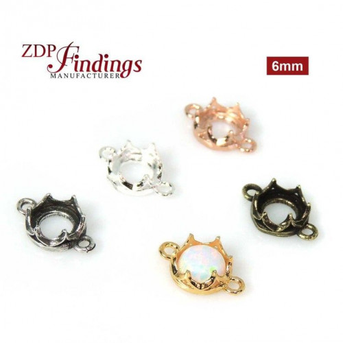 New! 6mm Evolve Crown Bezel setting Collection -Shiny Silver