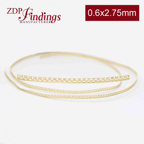 2.75mm x 0.6mm Brass Strip Gallery Decorative Ribbon Wire
