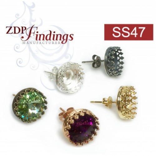 ss47 1122 European Crystals Post Earrings, Choose your options