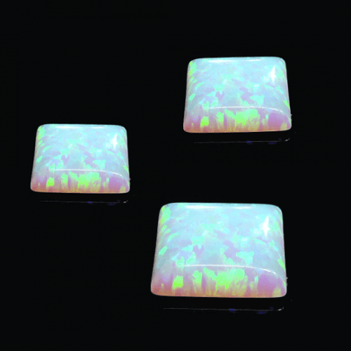 Opal (Lab Created) Square Cabochon, Choose your size.