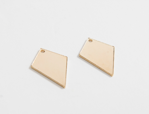  Rhombus Plate Pendant Gold Plated