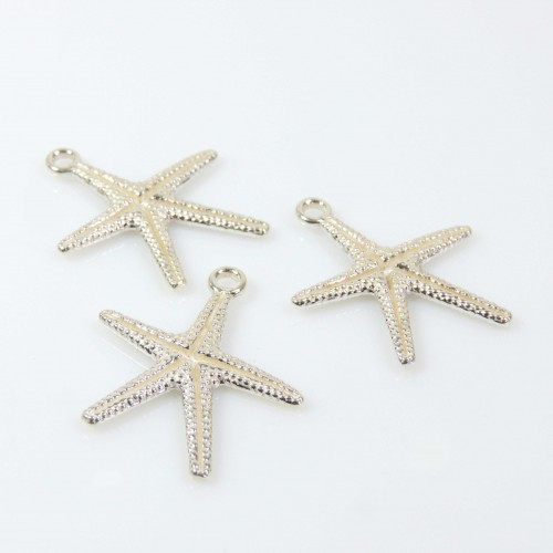 25mm Silver 925 Starfish Sea Star Pendant 