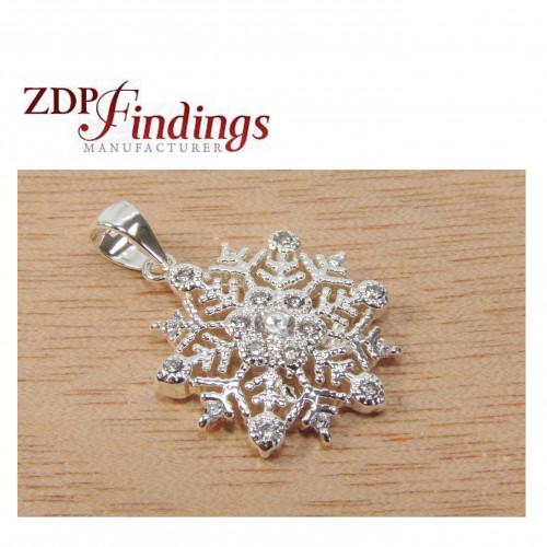 Silver Plated Crystals Zirconia Pendant Necklace