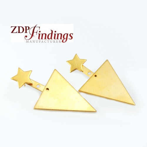 Modern Triangle Geometric Post Dangle Earrings