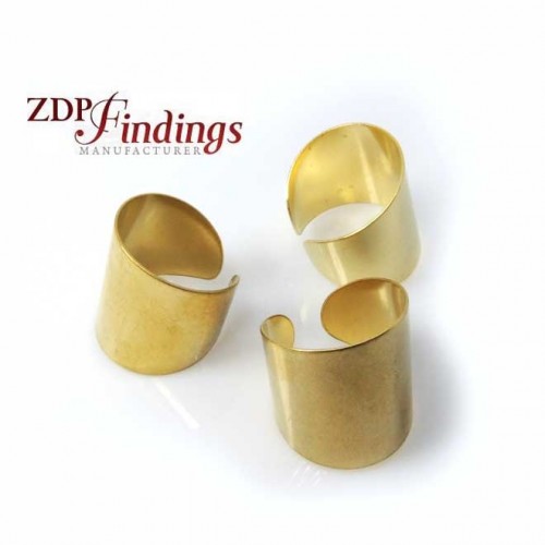 Adjustable Brass Ring Setting Blank, 23mm top