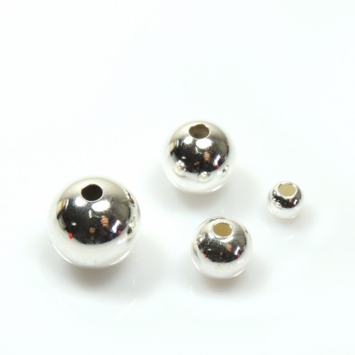 3mm Round Sterling Silver 925 Beads 1.5mm hole
