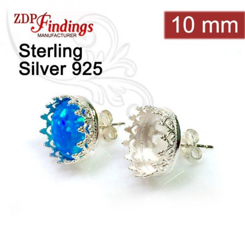 10mm Post Earring, 925 Sterling silver