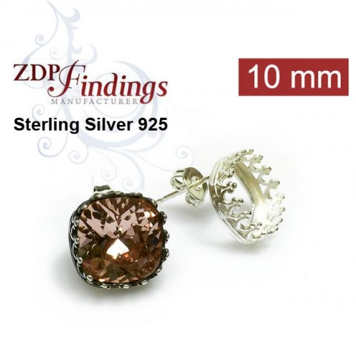 10mm 4470 European Crystals Post Earrings, Choose your options