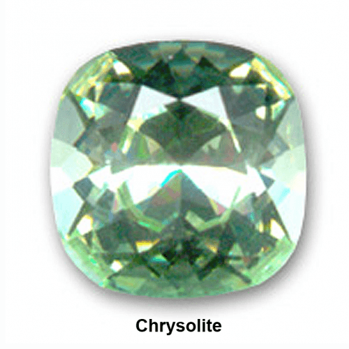 8mm 4470 European Crystals Square (cushion), Choose your color-Chrysolite