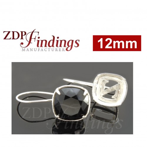 12mm 4470 European Crystals Kidney Wire Earrings