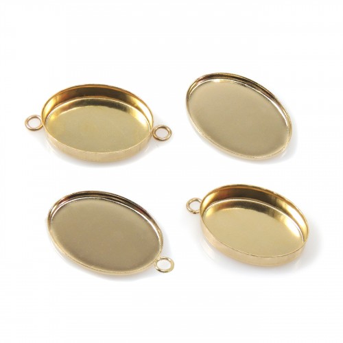 14x10mm Oval Gold Filled Bezel Cup
