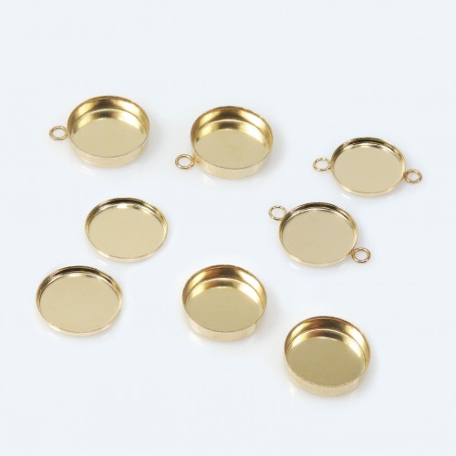 10mm Round Gold Filled Bezel Cup