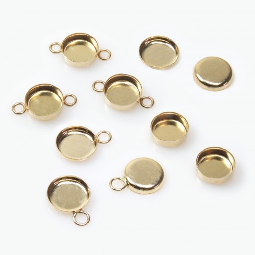 6mm Round Gold Filled Bezel Cup