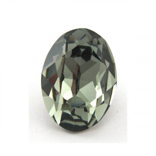 18x13mm 4120 European Crystals Oval Black Diamond