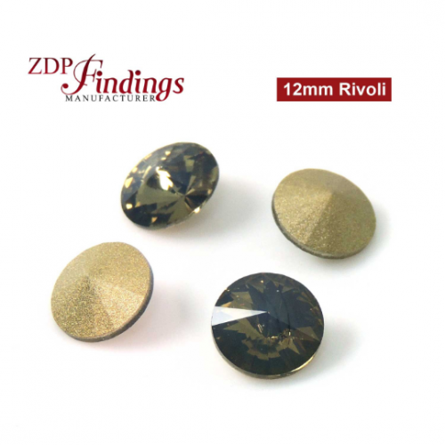 CRAZY SALE !! Round 12mm Rivoli Suitable European Crystals 1122. White Opal Volcano Czech Crystals