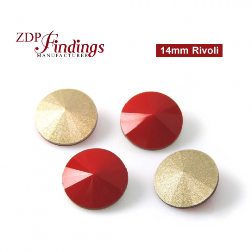 CRAZY SALE !! Round 14mm Rivoli Suitable European Crystals 1122. Czech Red Crystals
