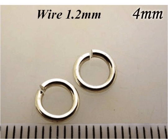 Sterling Silver 925 Jump Rings 1.2mm Gauge x4.0mm ID