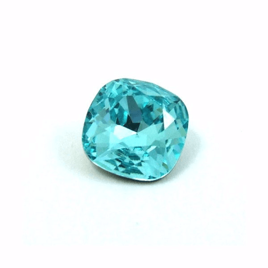 4470 12mm Fancy Cushion Cut Teal Blue DIY Jewelry Supplies Indicolite Blue Loose Crystals Rounded Square Sparkly Colors