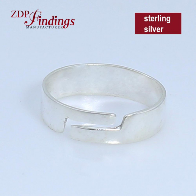 925 Sterling Silver Color Adjustable Ring Blanks 9*11mm 8*10mm 7*9mm