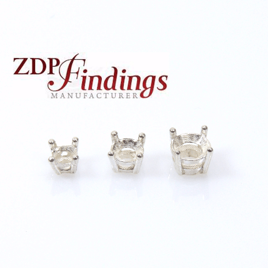 Details about   8*10mm 925 STERLING SILVER Semi Mount Base Blank ring Setting findings DIY S5608