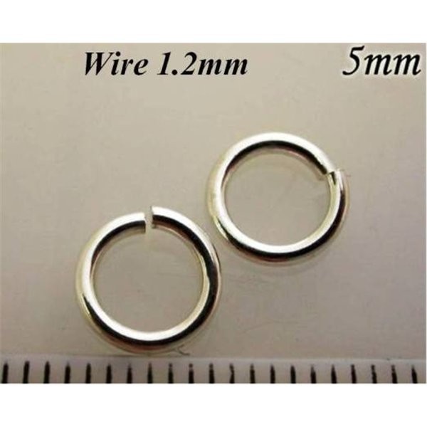 Solid Sterling Silver 925 Jump Rings - 5 mm external diameter