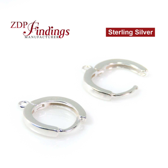 Sterling Silver 6MM Round Cabochon Natural Gemstone Dangle Lever Back Earrings