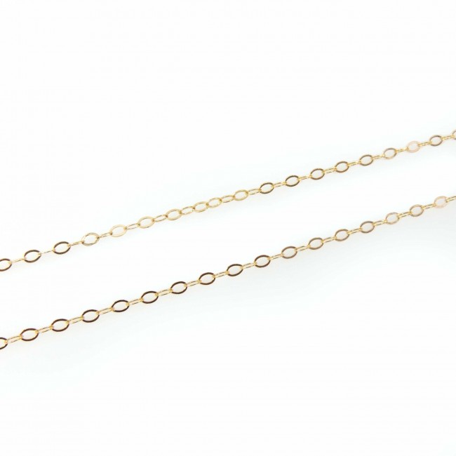 14k 1.3mm Cable Chain