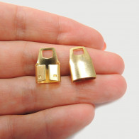 16x11mm x End Cups Gold for flat cord