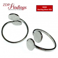Signet Ring 925 Silver Adjustable Ring Base 